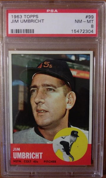 1963 Topps #99 Jim Umbricht PSA 8