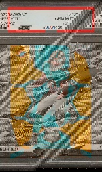 TYREEK HILL 2022 Mosaic Gold Wave SSP 12/17 #212 PSA 10 Gem Mint DOLPHINS