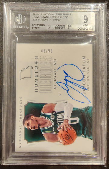 2017 National Treasures Jayson Tatum Hometown Heroes Auto /99
