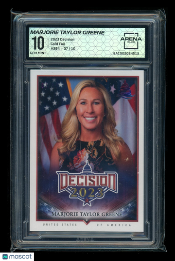 2023 Decision Gold Foil Marjorie Taylor Greene 7/10 #294 Arena Club 10