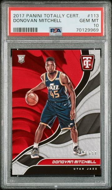 Donovan Mitchell 2017-18 Panini Totally Certified Rookie RC /299 PSA 10 Gem Mint