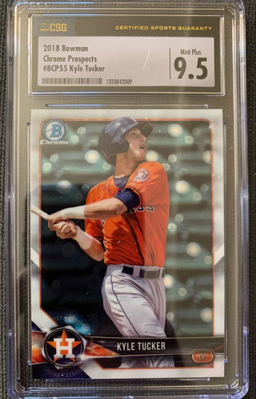 2018 Bowman Chrome Prospects Kyle Tucker CSG 9.5 Mint+