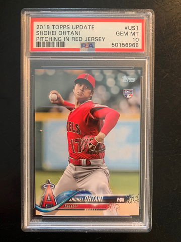 2018 Topps Update Shohei Ohtani Pitching #1 PSA 10