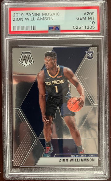 2019 Panini Mosaic Zion Williamson PSA 10 Gem Mint
