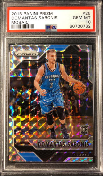 2016 Panini Prizm Domantas Sabonis Mosaic Prizm PSA 10