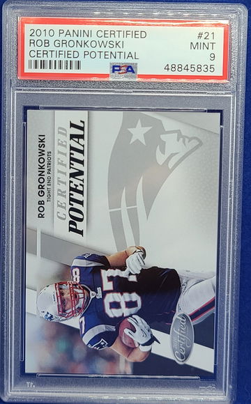 2010 Panini Certified Rob Gronkowski Certified Potential 997/9999 #21 PSA 9