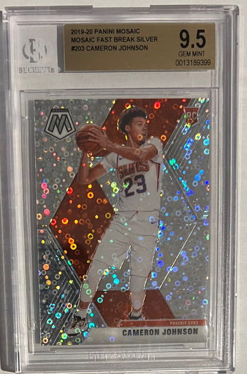 2019-20 Mosaic Fast Break Silver Cameron Johnson Rookie BGS 9.5 Suns