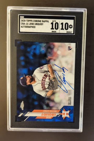 Jose Urquidy  #CSA-JU 2020 Topps Chrome Sapphire RC Auto 10 SGC 10 GM