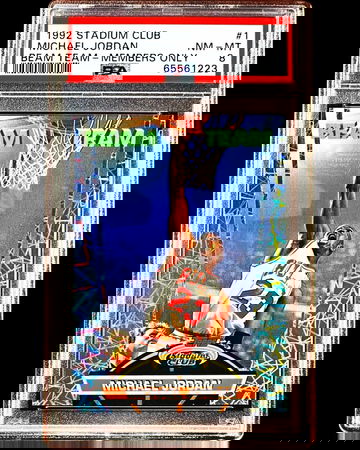 Michael Jordan - 1992 Topps Stadium Club BEAM TEAM MEMBERS ONLY - PSA 8 Centered