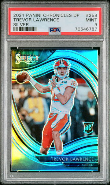 2021 Panini Chronicles Select TREVOR LAWRENCE SILVER PRIZM RC PSA 9 Mint SP
