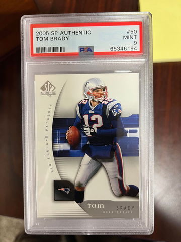 2005 SP Authentic Tom Brady PSA 9