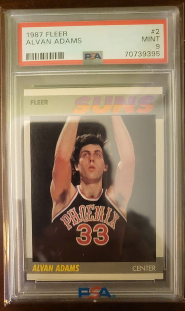 1987 Fleer Alvan Adams PSA 9