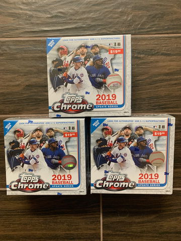 2019 Topps Chrome Update Mega Box Lot - 3 Boxes