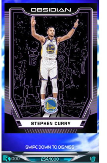Panini Dunk Obsidian Steph Curry /1000
