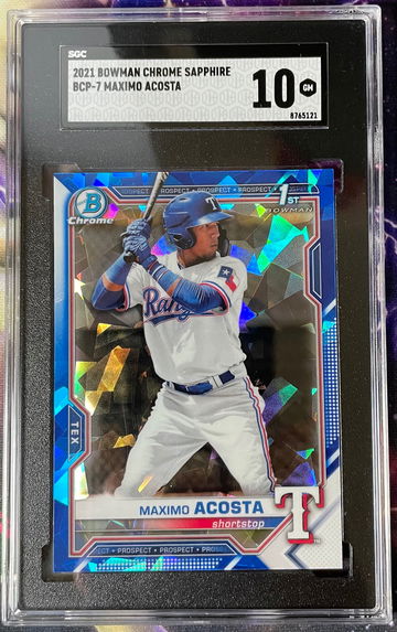 2021 Bowman Chrome Sapphire BCP-7 Maximo Acosta