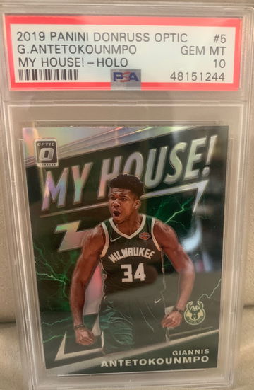 Giannis Antetokounmpo 2019 Optic My House Holo PSA 10