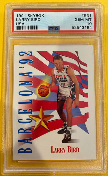 1991 skybox Larry bird USA #531 Psa 10
