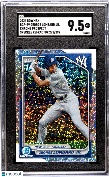 2024 Bowman George Lombard JR. #BCP-79 CHR. Pros. Speckle Refractor SGC 9.5