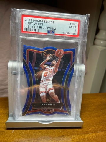 2019-20 Panini Select Coby White Blue Die-Cut /249 Psa 9
