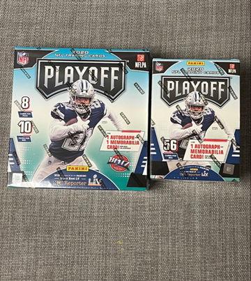 2020 playoff football lot - 1 blaster box and 1 mega box
