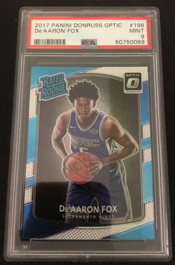 2017 Donruss Optic #196 De'Aaron Fox Rated Rookie RC PSA 9 Mint