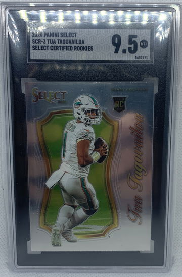 2020 Panini Select SCR-3 Tua Tagovailoa RC Select Certified SGC 9.5