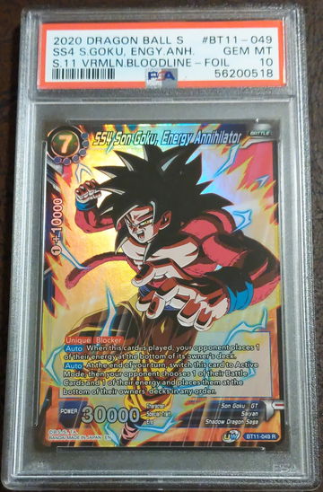 2020 Dragon Ball Super, SS4 Son Goku, Energy Annihilator, #BT11-049, Foil, PSA 10