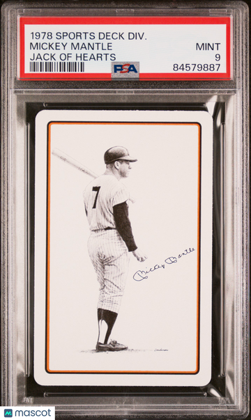 1978 Sports Deck Divison Mickey Mantle PSA 9 - Yankees - Jack of Hearts