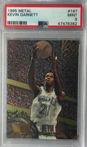 Kevin Garnett Rookie 1995 Metal #167 - PSA 9 Mint