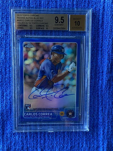 2015 Topps Chrome Blue /150 Auto Carlos Correa #ARCC BGS 9.5 