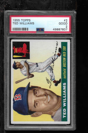 1955 TOPPS TED WILLIAMS PSA 2