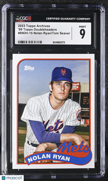 2023 Topps Archives Nolan Ryan/Tom Seaver #89DH-15 '89 Topps Doubleheaders CGC 9