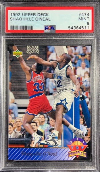 1992 Upper Deck #474 Shaquille O'Neal Magic RC Rookie HOF PSA 9 MINT Magic