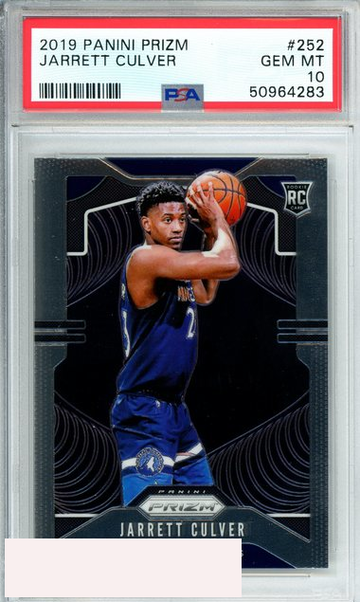 2019 PANINI PRIZM JARRETT CULVER #252 TIMBERWOLVES ROOKIE RC PSA 10 GEM MINT
