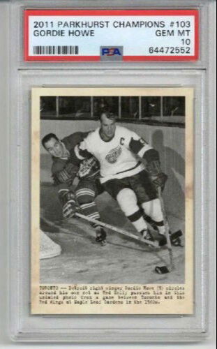 2011 PARKHURST CHAMPIONS #103 GORDIE HOWE CARD RED WINGS PSA 10 LOW POP RARE