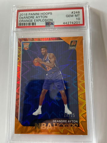 2018 Hoops DeAndre Ayton Orange Explosion PSA 10