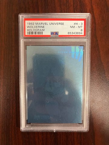 1992 Marvel Universe Wolverine Hologram PSA 8
