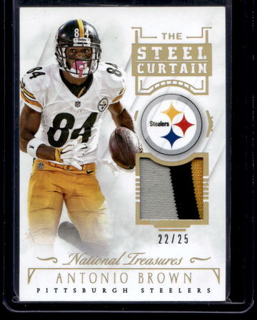 2015 Panini National Treasures The Steel Curtain Antonio Brown #SC-AB Patch /25