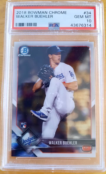Walker Buehler 2018 Bowman Chrome RC PSA 10
