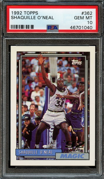 1992 Topps #362 Shaquille O'Neal PSA 10 Gem Mint
