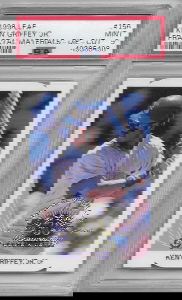 KEN GRIFFEY JR. 1998 LEAF FRACTAL MATERIALS DIE-CUT #59/3250 PSA 9- MARINERS!!
