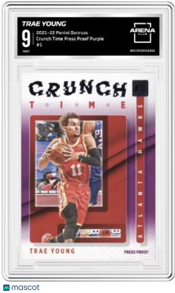 2021 2020-21 Panini Donruss Trae Young #1 Press Proof Arena Club 9