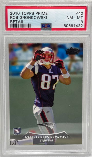 2010 Topps Prime #42 Rob Gronkowski PSA 8 NM-MT