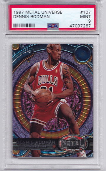 Dennis Rodman 1997 Metal Universe PSA 9