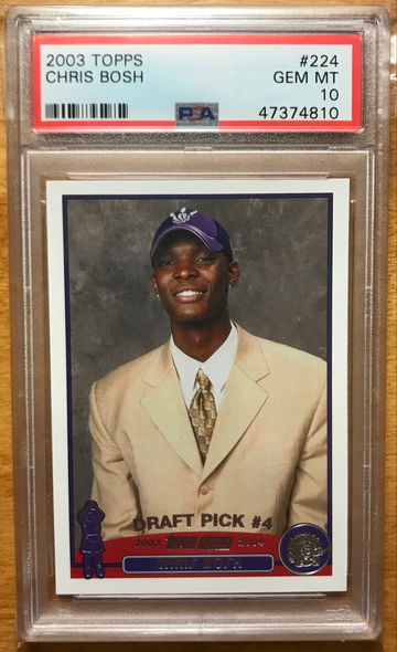Chris Bosh 2003 Topps Rookie #224 PSA 10