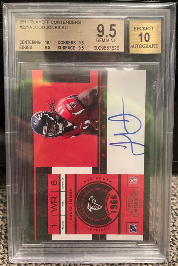 2011 Contenders - Julio Jones - Rookie Ticket RC - BGS 9.5/10 True Gem +