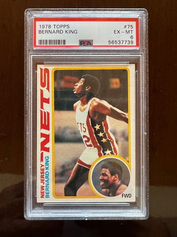 1978 Topps Bernard King rookie card PSA 6 #75 Knicks Nets Tennessee