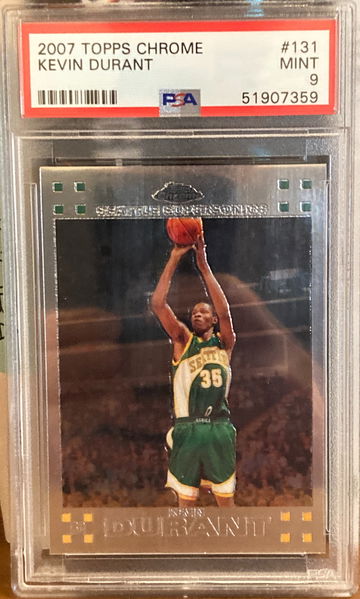 2007 Topps Chrome Kevin Durant Rookie PSA 9 #131