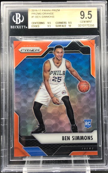 2015 Prizm  Orange RC /49 Ben Simmons BGS 9.5 