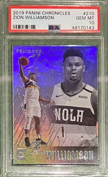 Zion Williamson 2019 Panini Chronicles Rookie 210 PSA 10